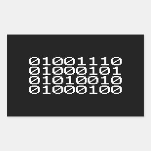 STICKER RECTANGULAIRE BÂTIMENT RECTANGULAIRE NERD BINAIRE