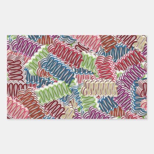 Sticker Rectangulaire BÂTIMENTS DE Noël RECTANGLE (Devant)