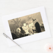 STICKER RECTANGULAIRE BÂTIMENTS DE RECTANGLE DE GRAVIER HAUNÉS (Enveloppe)