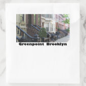 Sticker Rectangulaire Bâtiments Greenpoint Brookyly Brownstone (Sac)