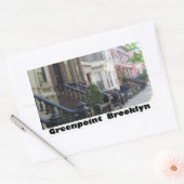 Sticker Rectangulaire Bâtiments Greenpoint Brookyly Brownstone (Enveloppe)