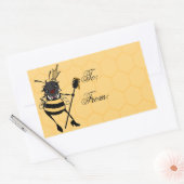 STICKER RECTANGULAIRE BÂTISSEURS CADEAUX CUTE QUEEN BEE MATTE RECTANGLE (Enveloppe)