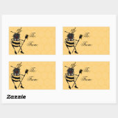 STICKER RECTANGULAIRE BÂTISSEURS CADEAUX CUTE QUEEN BEE MATTE RECTANGLE (Feuille)