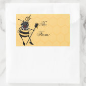STICKER RECTANGULAIRE BÂTISSEURS CADEAUX CUTE QUEEN BEE MATTE RECTANGLE (Sac)