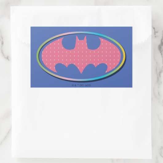 Sticker Rectangulaire Batman | Logo Pink Polka Dot (Sac)