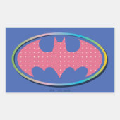Sticker Rectangulaire Batman | Logo Pink Polka Dot (Devant)