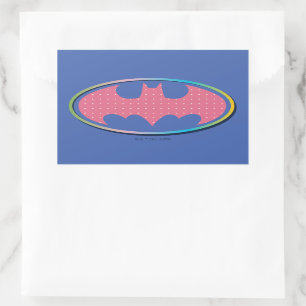 Sticker Rectangulaire Batman   Logo Pink Polka Dot