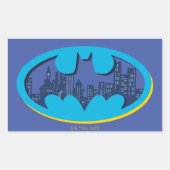 Sticker Rectangulaire Batman | Symbole de la ville de Gotham (Devant)