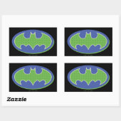 Sticker Rectangulaire Batman | Symbole pourpre et vert (Feuille)