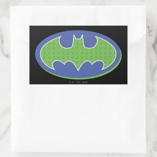 Sticker Rectangulaire Batman | Symbole pourpre et vert (Sac)
