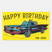 Sticker Rectangulaire Batmobile | Joyeux anniversaire (Devant)