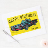 Sticker Rectangulaire Batmobile | Joyeux anniversaire (Enveloppe)