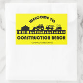 Sticker Rectangulaire Bâton de plage de construction (Sac)