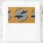 Sticker Rectangulaire Bats d'Halloween bleu orange (Sac)