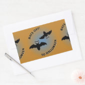 Sticker Rectangulaire Bats d'Halloween bleu orange (Enveloppe)