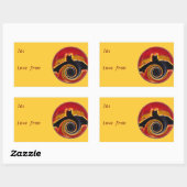 Sticker Rectangulaire Batte noire Abstraite (Feuille)