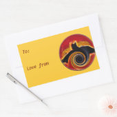 Sticker Rectangulaire Batte noire Abstraite (Enveloppe)