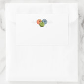 Sticker Rectangulaire battement de coeur ekg bowler bowler (Sac)