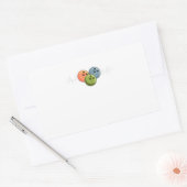 Sticker Rectangulaire battement de coeur ekg bowler bowler (Enveloppe)