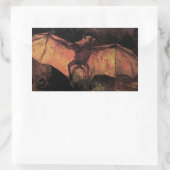 Sticker Rectangulaire Batterie de renard volante par Vincent van Gogh (Sac)