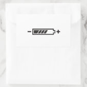STICKER RECTANGULAIRE BATTERIE DEMI-CHARGE (Sac)