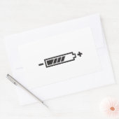 STICKER RECTANGULAIRE BATTERIE DEMI-CHARGE (Enveloppe)