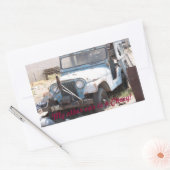 Sticker Rectangulaire Battez Blue Jeep (Enveloppe)