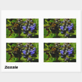 Sticker Rectangulaire Baume d'abeille pourpre et bourdon (Feuille)