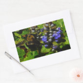 Sticker Rectangulaire Baume d'abeille pourpre et bourdon (Enveloppe)