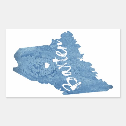 Sticker Rectangulaire Baxter State Park Maine Wood Grain (Devant)