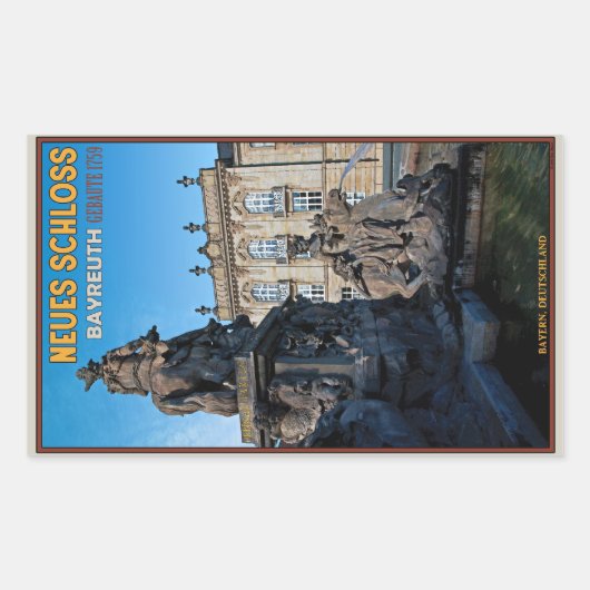 Sticker Rectangulaire Bayreuth - Neues Schloss (Devant)