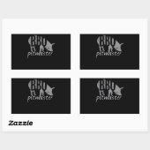 Sticker Rectangulaire BBQ | BBQ Pitmaster Pig Grill Fars Day (Feuille)