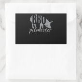Sticker Rectangulaire BBQ | BBQ Pitmaster Pig Grill Fars Day (Sac)