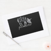 Sticker Rectangulaire BBQ | BBQ Pitmaster Pig Grill Fars Day (Enveloppe)