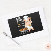Sticker Rectangulaire BBQ | BBQ Timer Pig Grill Barbecue Beer Lover Men (Enveloppe)