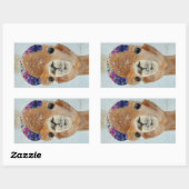 Sticker Rectangulaire Beanie Llama (Feuille)