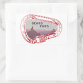 Sticker Rectangulaire Bears Ears Escalade Carabiner (Sac)