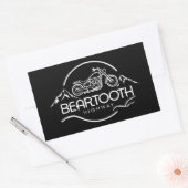 Sticker Rectangulaire Beartooth Highway Montana Wyoming Motorcycle (Enveloppe)