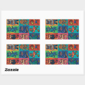 Sticker Rectangulaire Beats et bêtes (Feuille)