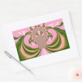 Sticker Rectangulaire Beau bébé rose vert et blanc Kaleidoscope (Enveloppe)