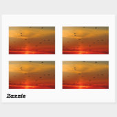 Sticker Rectangulaire Beau coucher de soleil paysage Pittoresque Art pho (Feuille)
