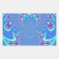Beau cyan bleu kaléidoscope vectoriel design