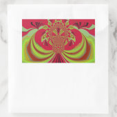 Sticker Rectangulaire Beau design jaune rouge. Code vecteur d'inspiratio (Sac)