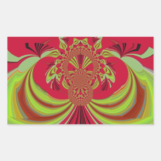 Sticker Rectangulaire Beau design jaune rouge. Code vecteur d'inspiratio (Devant)