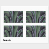 Sticker Rectangulaire Beau Extraordinaire Vert Aurora Texture Art Design (Feuille)