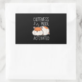 Sticker Rectangulaire Beau Hamster pour animaux (Sac)