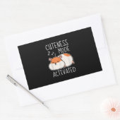 Sticker Rectangulaire Beau Hamster pour animaux (Enveloppe)
