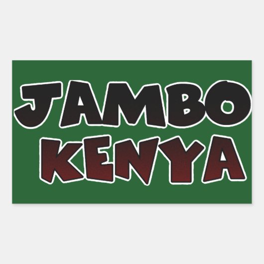 Sticker Rectangulaire Beau Jambo Kenya Hakuna Matata Beau Art (Devant)