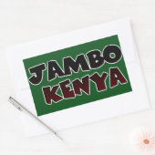 Sticker Rectangulaire Beau Jambo Kenya Hakuna Matata Beau Art (Enveloppe)