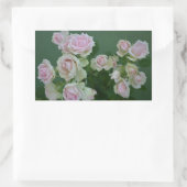 Sticker Rectangulaire Beau jardin rose clair roses (Sac)